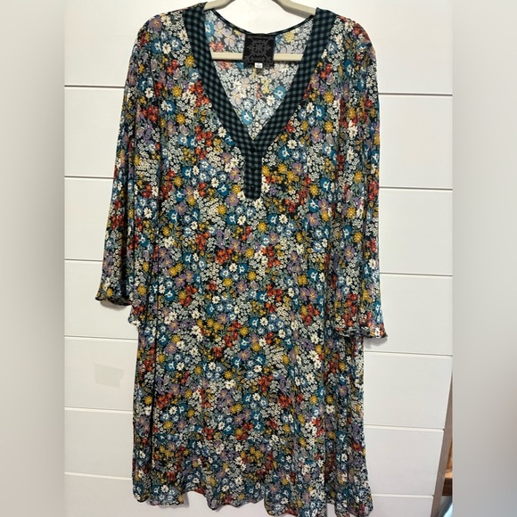 Divina Floral-Print Tunic Dress Size 1X Johnny Was - Picture 3 of 12